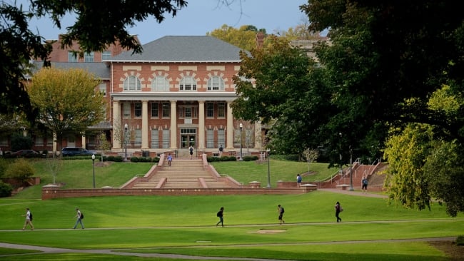A photograph of North Carolina State University's campus.