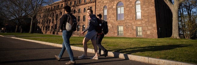 A student at Wesleyan University