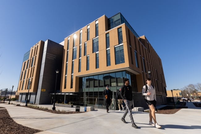 The Academic Learning Center building on Kennesaw State's campus on a sunny clear day.