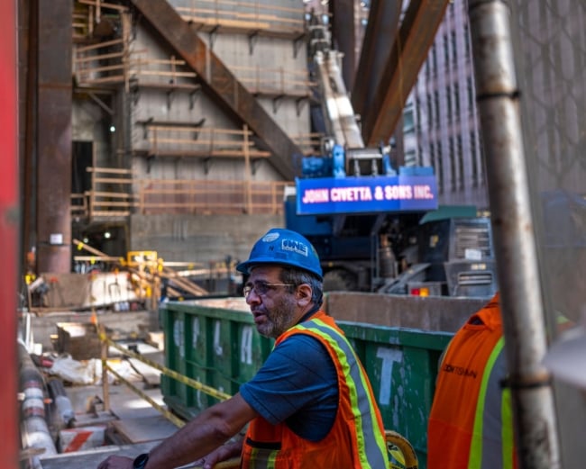 Construction worker on a job site