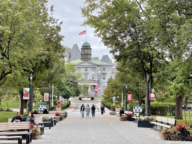 A street scene of McGill University in Montreal