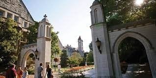 Exterior shot of the Indiana University Bloomington campus