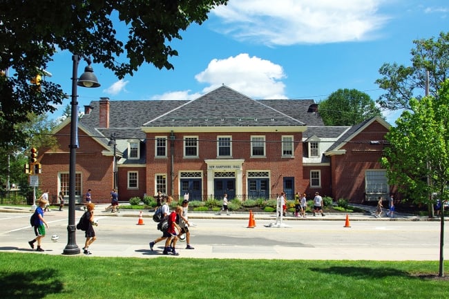 A photo of the University of New Hampshire campus.