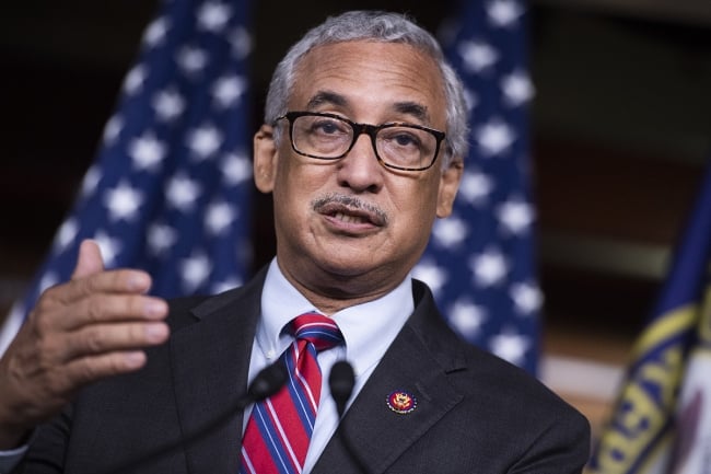 Bobby Scott speaks at a microphone.