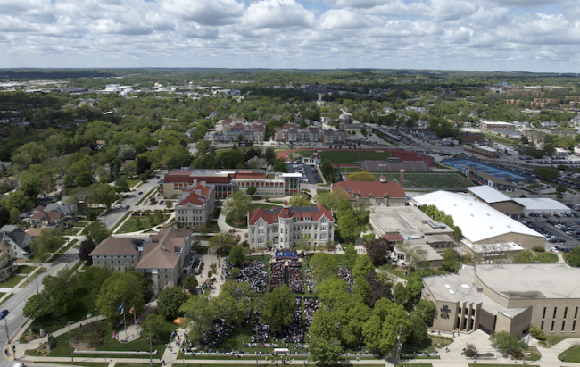 An aerial view of Carroll University