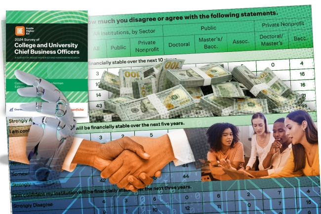 A photo illustration with survey results.