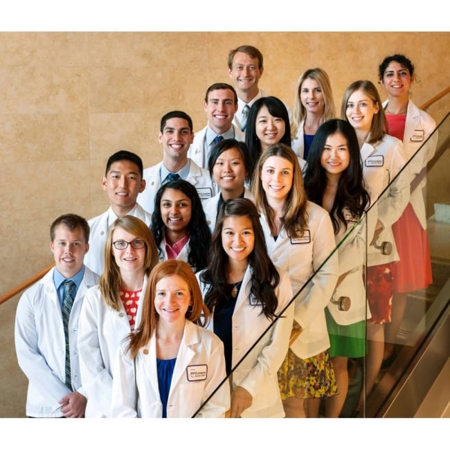 Doctors at white coat ceremony