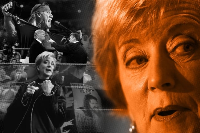 A photo illustration of Linda McMahon.