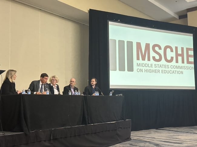 A photo of five panelists at MSCHE's annual conference.