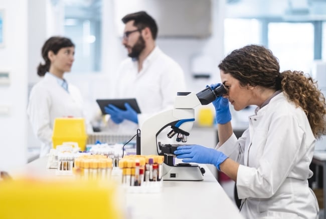 Scientists working in a lab