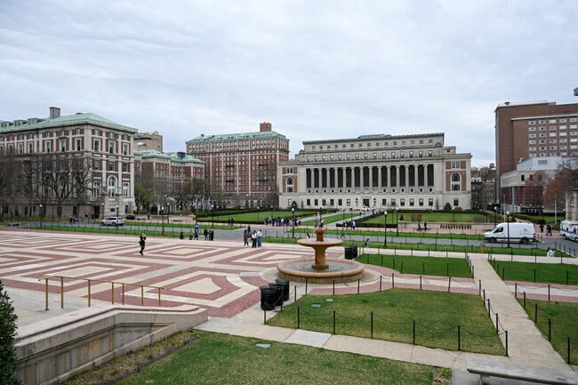 A view of the Columbia University campus.