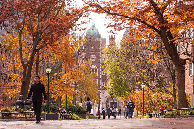 University of Pennsylvania Locust Walk on campus. 