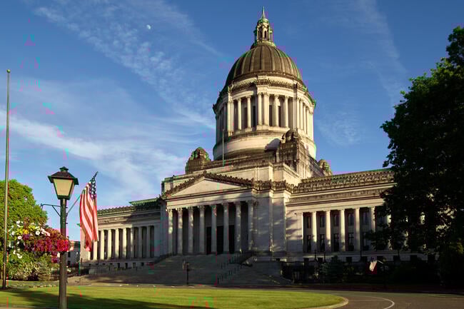 A photo of the Washington state capitol building.