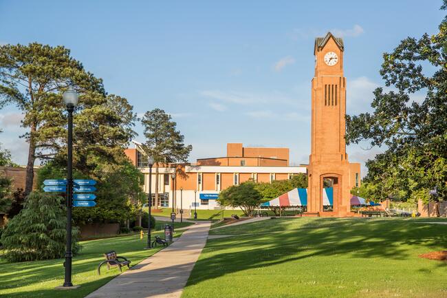 Columbus State University in Georgia's campus on a sunny day