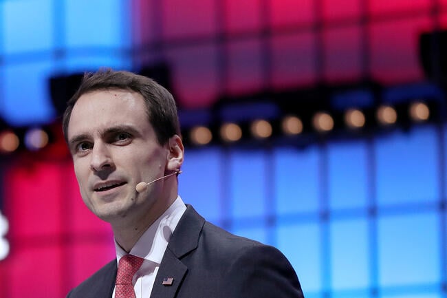 White House Chief Technology Officer Michael Kratsios delivers a speech in 2019.