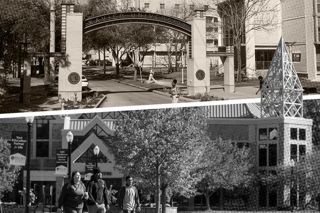 The Xavier University and Walsh University campuses.