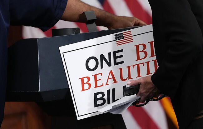 Poster says, "One Big Beautiful Bill Act"