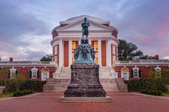 A photo of the Rotunda at UVA