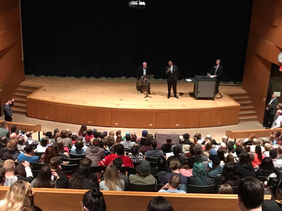 President Ronald Berkman's forum to discuss anti-LGBTQ posters on Cleveland State's campus.