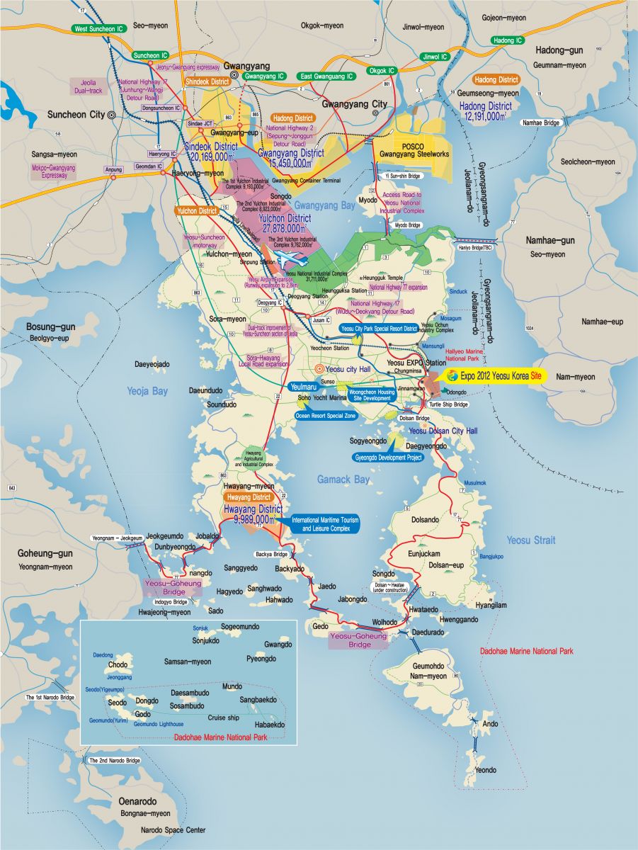Yeosu South Korea Map Modes Of Higher Ed Capacity Building For South Korea's South Coast Sun Belt  | Globalhighered