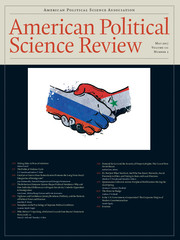 Cover of American Political Science Review.