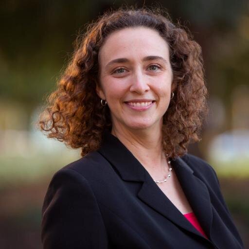 Beth Lesen, a white woman with curly dark hair wearing a dark jacket.