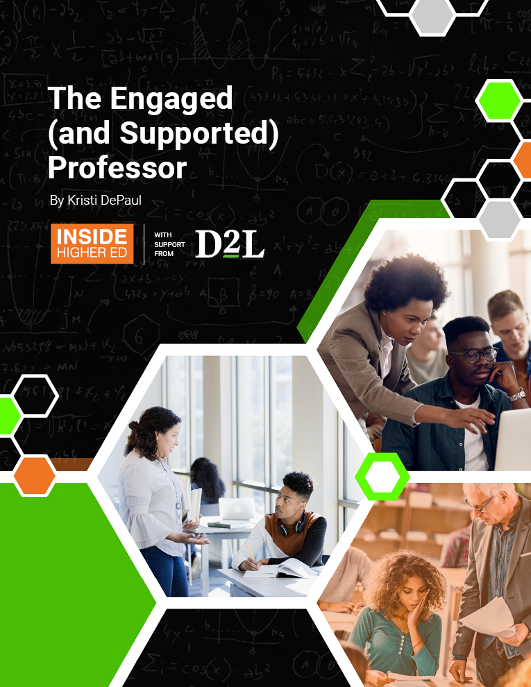 Cover of Inside Higher Ed's report The Engaged (and Supported) Professor