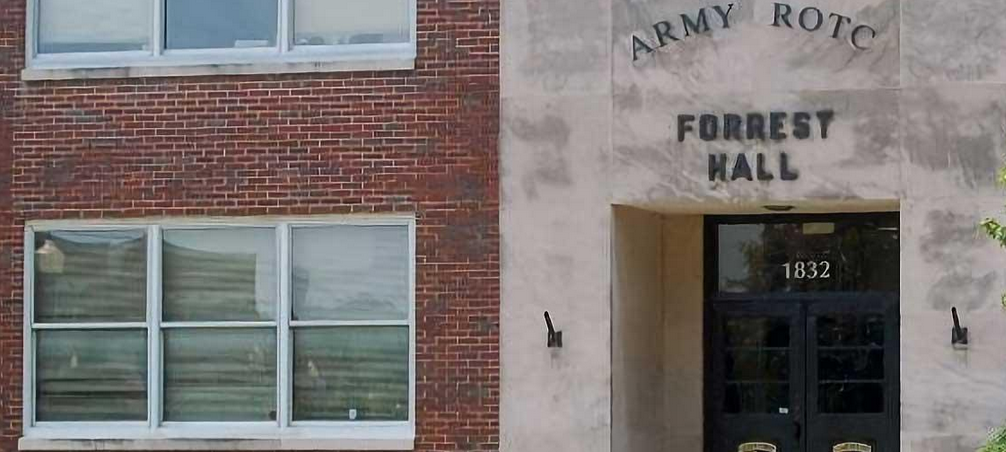 Image of signage on Forrest Hall at Middle Tennessee State University