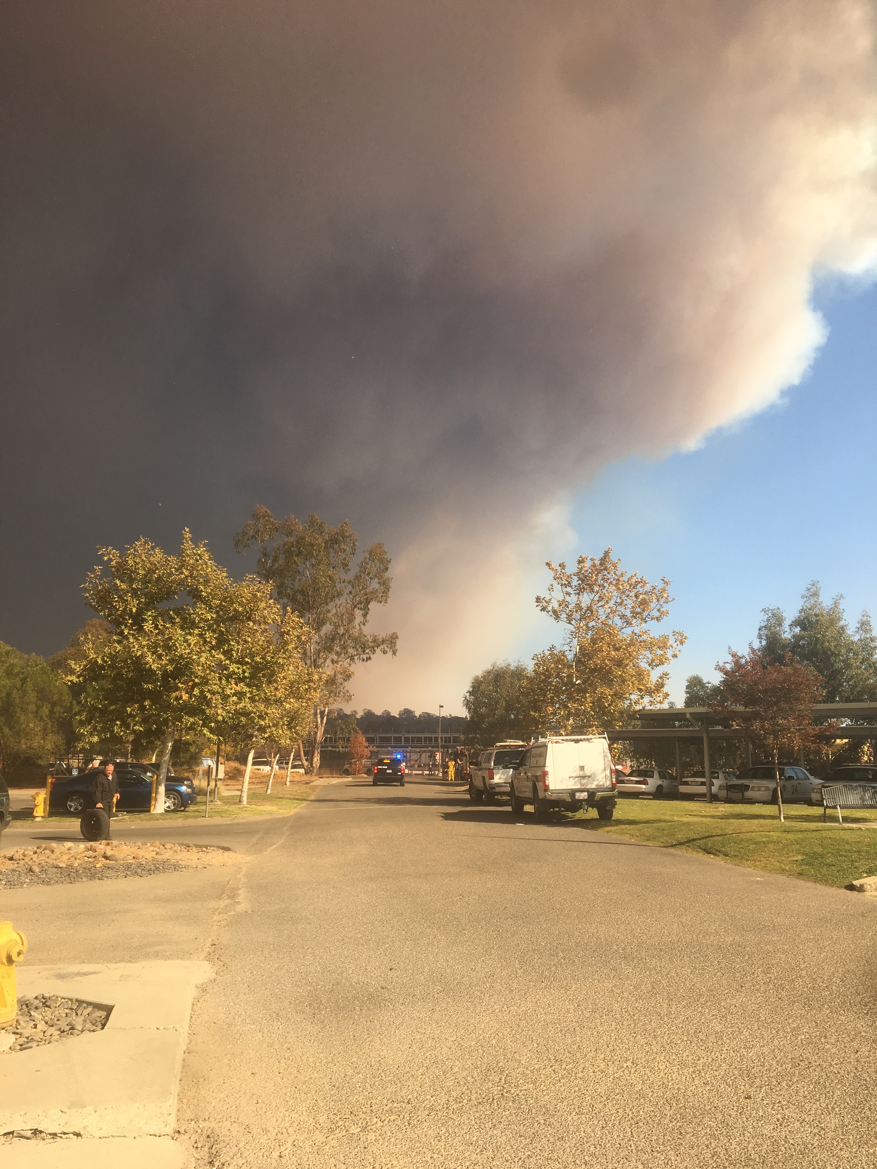 First responders used Butte College as a staging area to fight the Camp Fire.