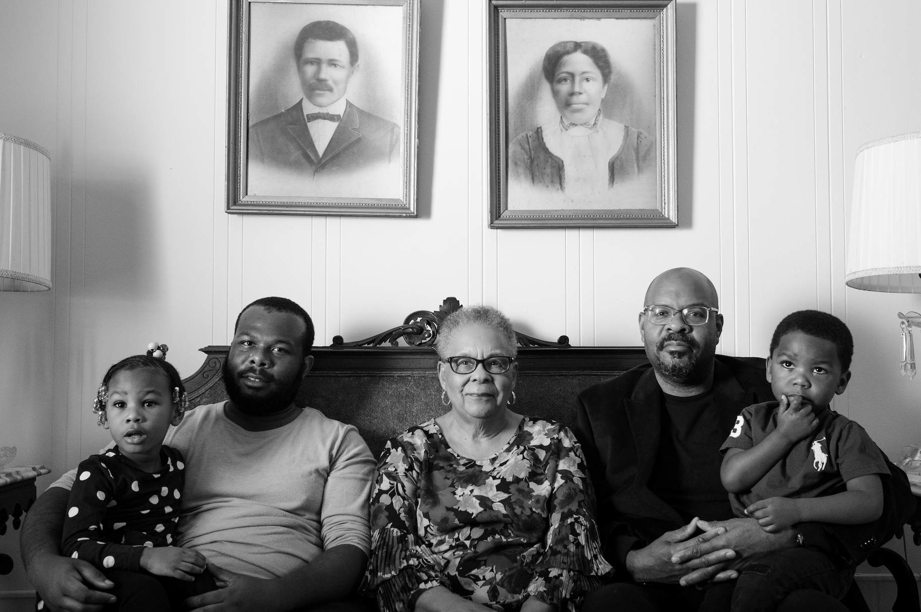 Dolores Clark and her family. Portrait by Cornell Watson
