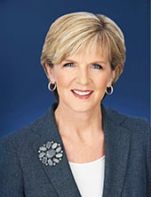 Australian foreign minister Julie Bishop