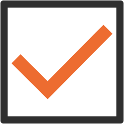 Image of an orange check mark