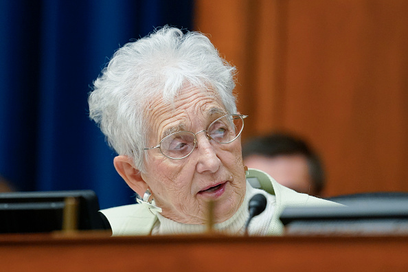 Virginia Foxx, an older white woman with white hair and glasses.