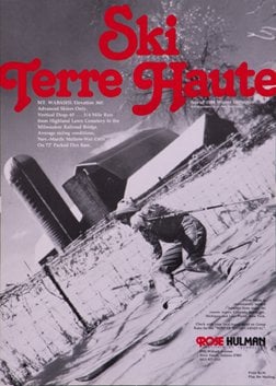 Poster from Rose-Hulman Institute of Technology with the slogan "Ski Terre Haute."