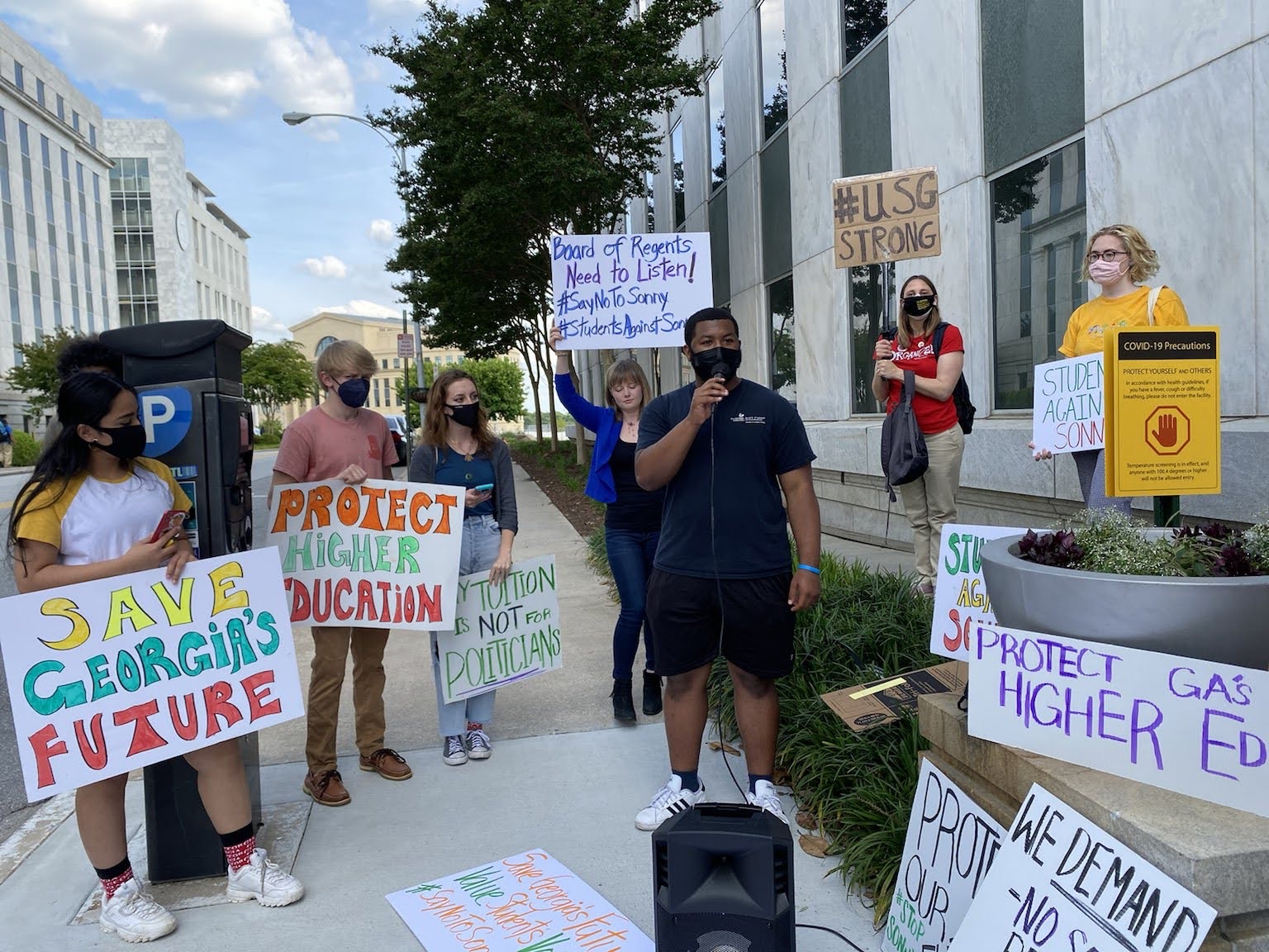 Students protest Sonny Perdue's candidacy / Courtesy of Students Against Sonny