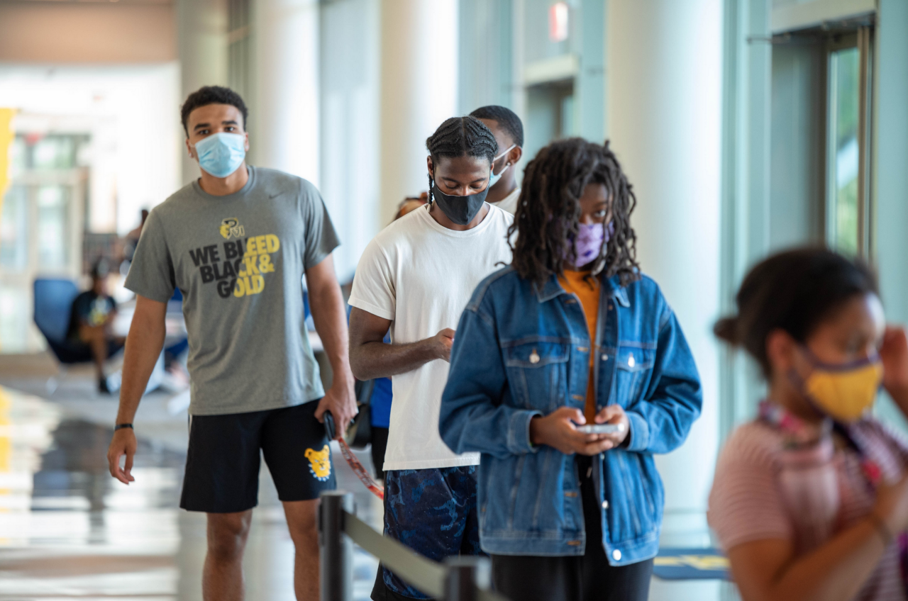 Students in Line