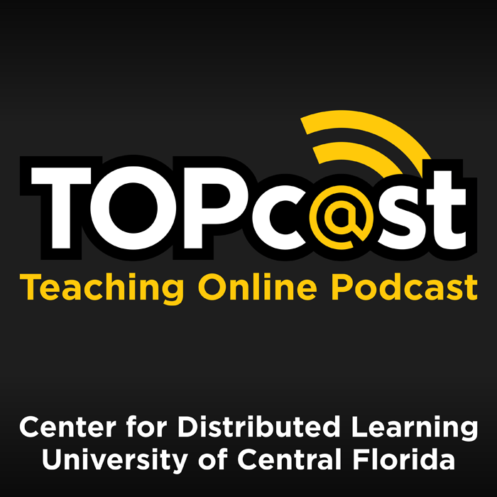 Logo: Teaching Online Podcast (TOPcast), from the Center for Distributed Learning, University of Central Florida