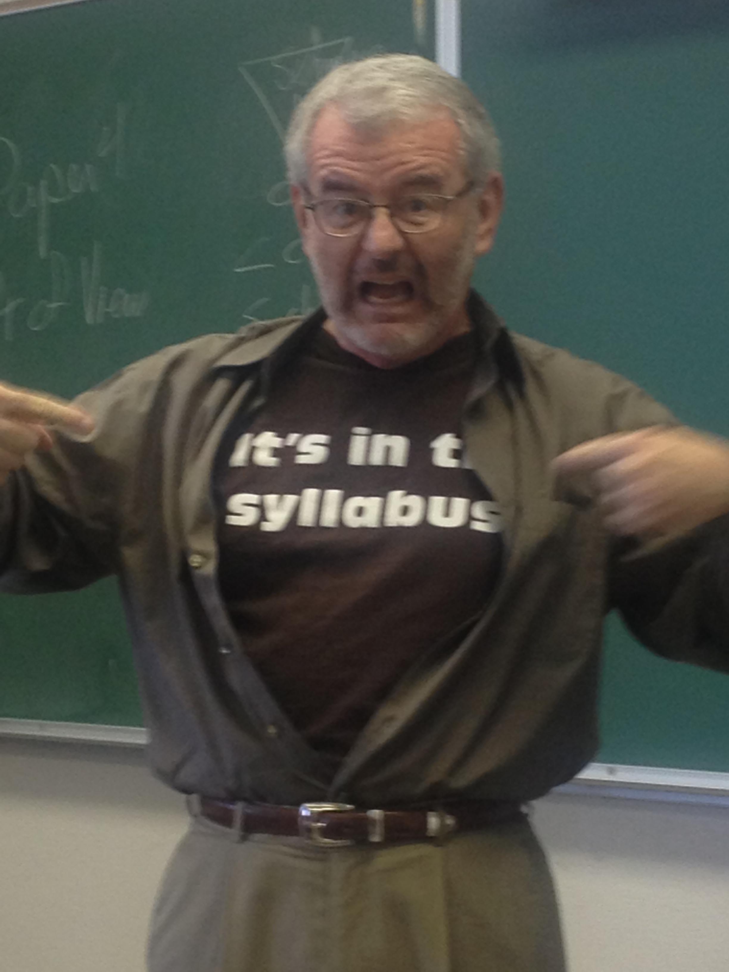shirt professors imgur wearing syllabus prof